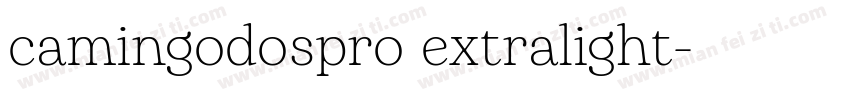 camingodospro extralight字体转换
